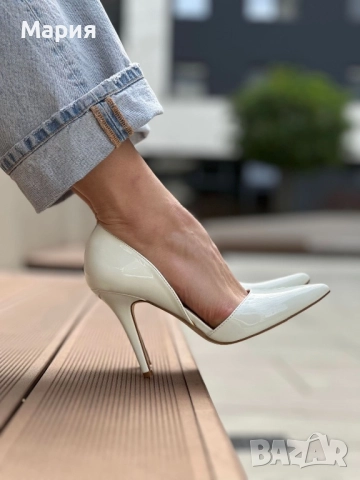 Дамски лачени обувки на ток Reserved. Цвят пудра, снимка 2 - Дамски обувки на ток - 47085200