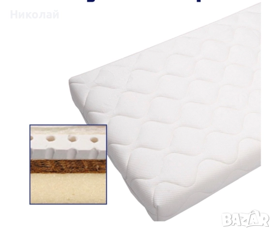 Бебешко легло люлка „Рини ПЛЕЙ" Бял с матрак, снимка 4 - Кошарки - 52906076