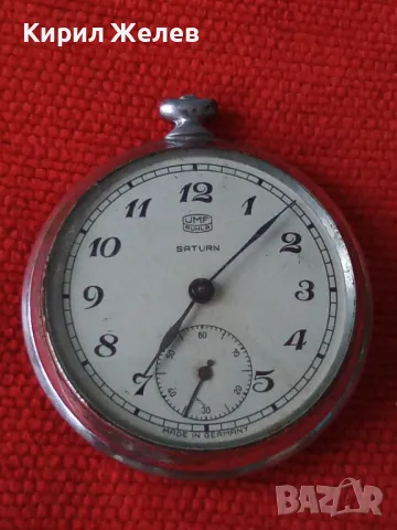 UMF RUHLA SATURN MADE in GERMANY Стар НЕМСКИ КОЛЕКЦИОНЕРСКИ ДЖОБЕН ЧАСОВНИК САТУРН РУХЛА 43966, снимка 16 - Джобни - 45096914
