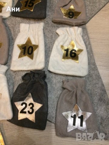 Чисто нов коледен календар от плат с чувалчета., снимка 3 - Други - 38778598