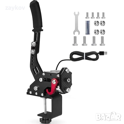 USB скоба за ръчна спирачка за състезателни игри G25, G27, G29, T500, FANATECOSW, Dirt Rally