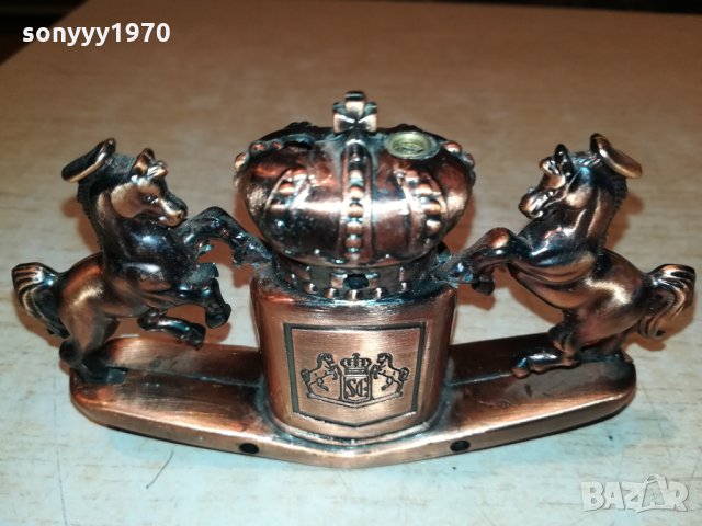 МЕТАЛНА ЗАПАЛКА С КОНЕ-ВНОС ФРАНЦИЯ 0402221247, снимка 7 - Колекции - 35669537