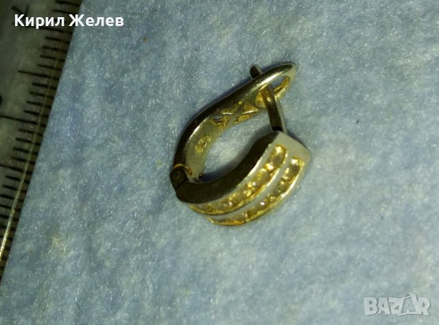 РАЗКОШНА АНГЛИСКА СКЪПОЦЕННА СРЕБЪРНА РЕТРО ОБЕЦА СРЕБРО 925 с ИСКРЯЩИ ЦИРКОНИ 40137, снимка 7 - Обеци - 42466498
