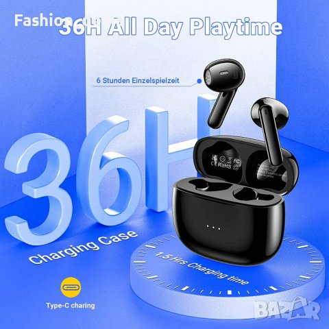 Нови Безжични слушалки Спортни с кутия за зареждане Earbuds за музика, снимка 4 - Bluetooth слушалки - 39066412