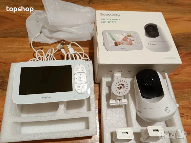 НОВ Babycozy Video Бебефон с камера и аудио 5" 720P дисплей 5000mAh, снимка 16 - Бебефони - 50502576