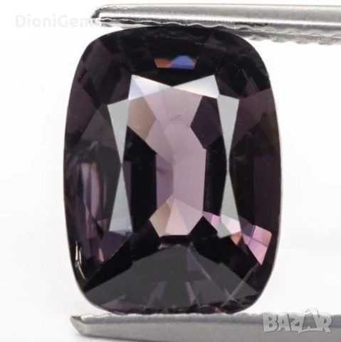 Естествен шпинел 3.34 ct, дълбок виолетов цвят, Бирма, сертификат GRA., снимка 1