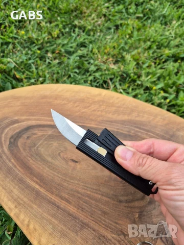 Джобно гравитационно ножче от алуминий, снимка 4 - Ножове - 50672401