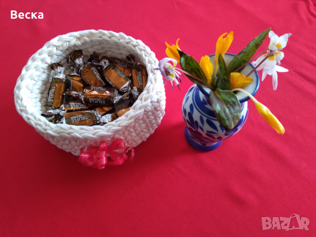 Плетен панер , снимка 2 - Други - 36236029