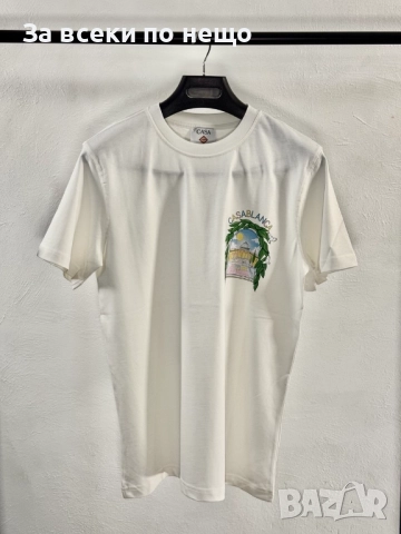 Casablanca Мъжка Бяла Тениска👕Мъжка Блуза С Къс Ръкав Код V.B.37