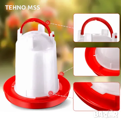 Автоматична поилка за птици W11 (К-КТ / 10 БР), снимка 4 - За птици - 49127826