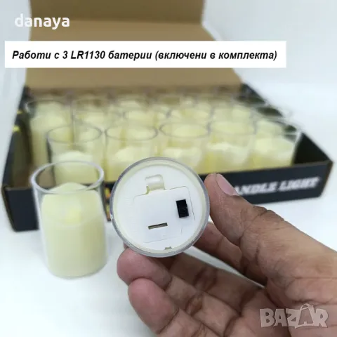 5410 Мини електронна свещ с мека светлина, 6x4cm  🕯🕯🕯🎅🎄🎁, снимка 5 - Декорация за дома - 47779287