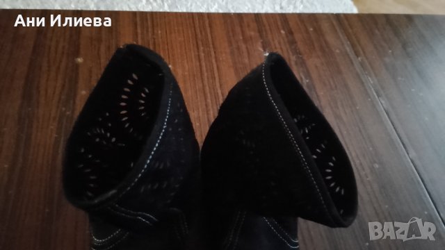 Пролетно - летни ботушки естествен велур, снимка 3 - Дамски боти - 41599091
