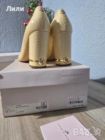 Елегантни обувки естествена кожа номер 40 Jorge Bischoff, снимка 4 - Дамски обувки на ток - 53801773