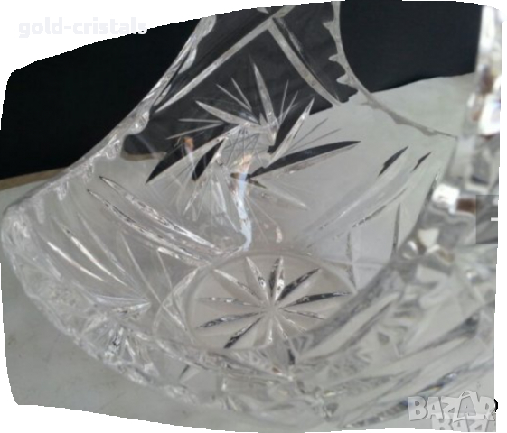 Кристална кошничка, снимка 3 - Антикварни и старинни предмети - 36174955
