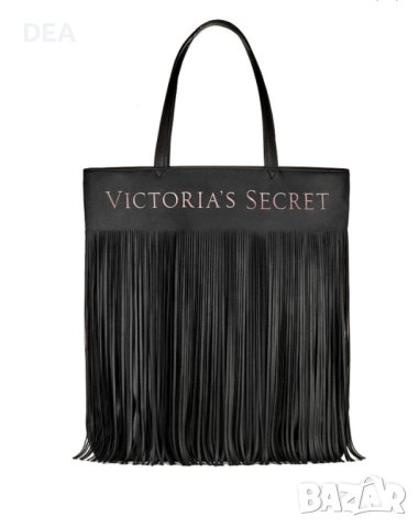 Черна чанта с ресни Victoria's secret-95лв.НОВА, снимка 1 - Чанти - 41777173