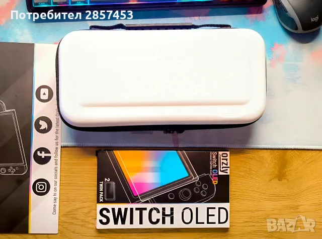 Orzly Essential Pack за Nintendo Switch OLED – пълен комплект аксесоари, снимка 3 - Аксесоари - 56109324