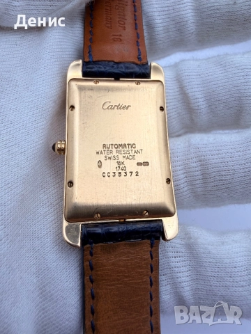 Cartier Tank Américaine Automatic – 18K масивно злато, автоматик, ref. 1740, снимка 3 - Мъжки - 52878446