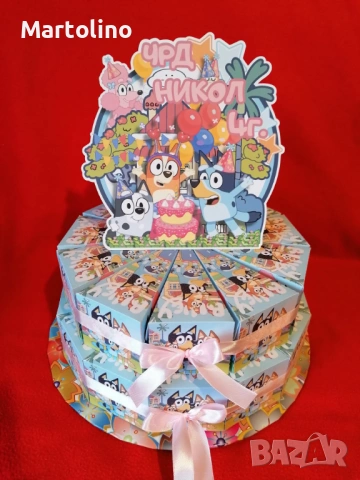 Картонена торта Стич, снимка 4 - Други - 53134766