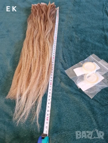 Екстеншъни естествена коса на стикери, снимка 4 - Аксесоари за коса - 50692441