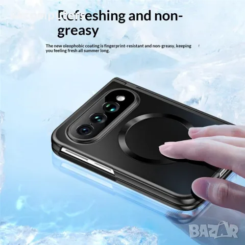 Xiaomi 18 Fold Магнитен Калъф, Електролитно Покритие, Твърдо Стъкло – Черен и Червен, снимка 11 - Калъфи, кейсове - 56256588