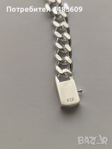 Масивна Сребърна Гривна , снимка 3 - Гривни - 52871634