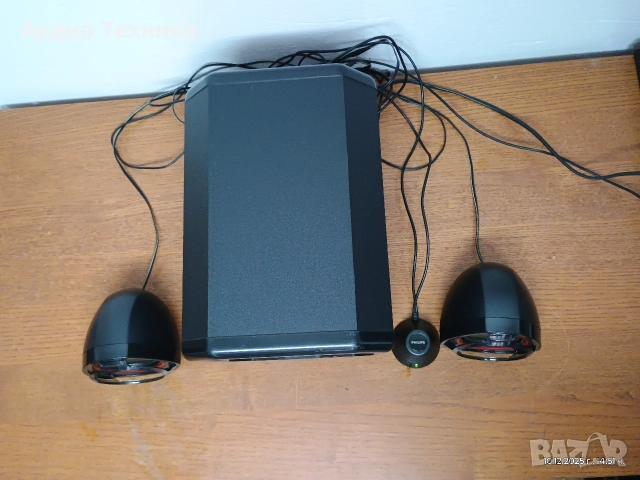 Аудио система 2.1 буферче с колонки PHILIPS. Изпращам видео. , снимка 11 - Аудиосистеми - 52730530