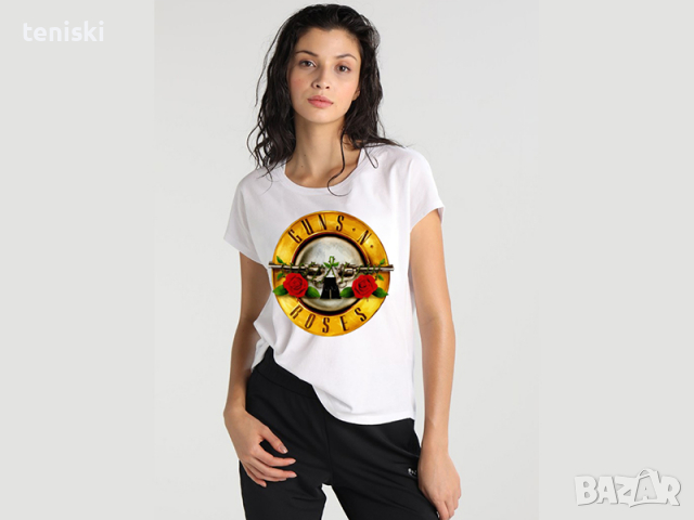  Дамска тениска Guns N' Roses принт различни модели, снимка 4 - Тениски - 28184278