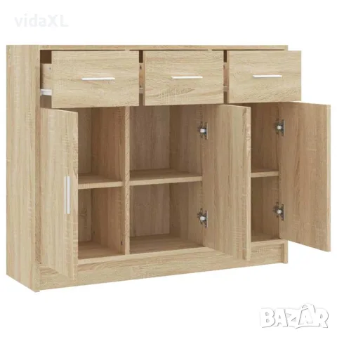vidaXL Сайдборд, дъб сонома, 91x28x75 см, инженерно дърво, снимка 6 - Бюфети - 56148029