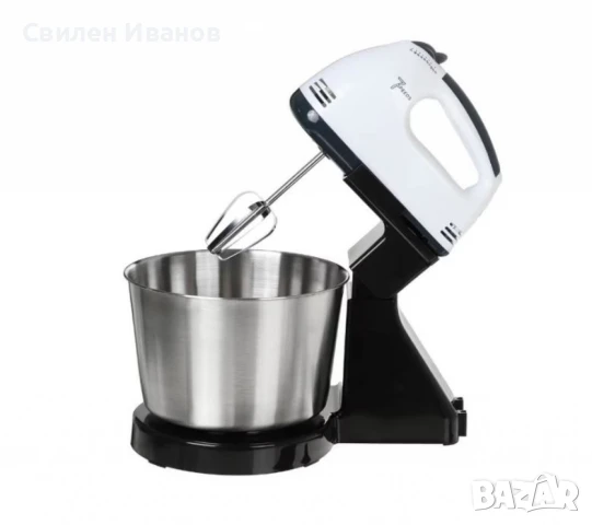 Миксер с купа от неръждаема стомана – 250 W, 2L, 7 скорости, снимка 2 - Миксери - 51285876