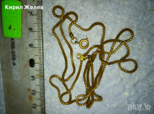СТАРО БРОНЗОВО ФИНО СИНДЖИРЧЕ ЛАНЧЕ ВЕРИЖКА КОЛИЕ РЕТРО ПЛЕТКА 39226, снимка 6 - Колиета, медальони, синджири - 42087729