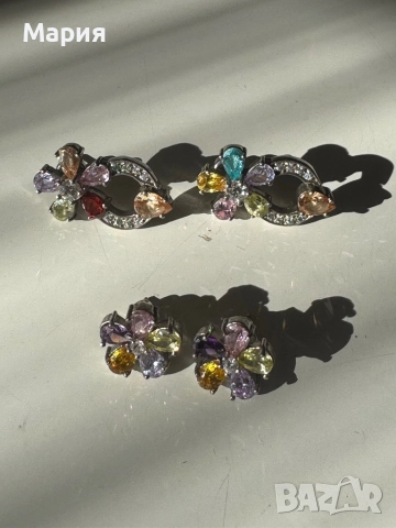 3 чифта сребърни (925) обеци модел Булгари “Bvlgari“, снимка 6 - Обеци - 52468179