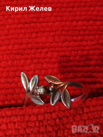 ФЛОРАЛЕН НЕЖЕН БЕЛ ЕПОК СТИЛ СРЕБЪРЕН АРТ ПРЪСТЕН с ИНКРУСТИРАН СКЪПОЦЕНЕН ЦИРКОН 17637, снимка 11 - Антикварни и старинни предмети - 31557471