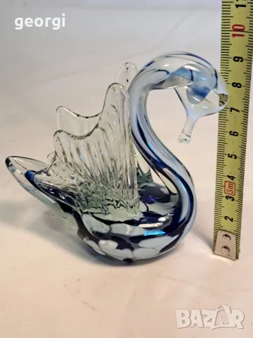 стъклен лебед Murano, снимка 5 - Декорация за дома - 49968836