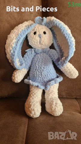 Плетена играчка в комплект с чанта и бебешки терлички, снимка 4 - Плюшени играчки - 42386329