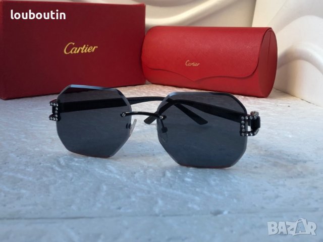 Cartier 2022 дамски слънчеви очила Осмоъгълник с камъни, снимка 2 - Слънчеви и диоптрични очила - 38800153