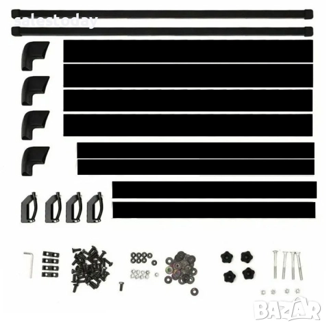 Багажник за кола, Скара за покрив на автомобил, джип, бус +греди и Планки за монтаж, 127 х 96 см, снимка 2 - Аксесоари и консумативи - 52317178