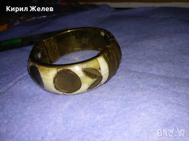 СТАРИННА БРОНЗОВА ТРАДИЦИОННА РЪЧНА ИЗРАБОТКА ТИБУТСКА ГРИВНА с КАМИЛСКА КОСТ с НУЖДА от ЩИФТ! 38336, снимка 11 - Антикварни и старинни предмети - 41265387