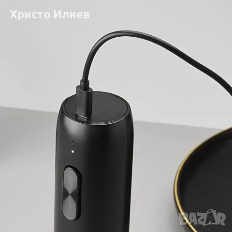 Електрическа отварачка за бутилки вино автоматичен тирбушон Помпа 4 в 1 USB зареждане, снимка 6 - Други - 48762807