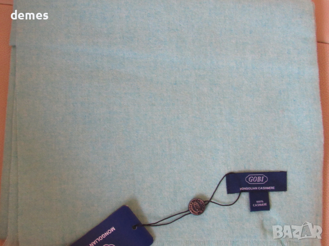  Фин шал 100% кашмир, цвят мента, Монголия, снимка 11 - Шалове - 23468336