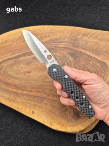 Сгъваем нож Spyderco Smock M390DLT, снимка 10 - Ножове - 52402397