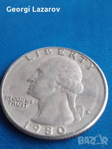 25 цента САЩ 1980, снимка 1 - Нумизматика и бонистика - 10823535