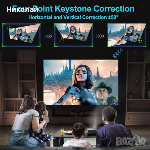 WIMUS 4K проектор 5G WiFi Bluetooth Full HD, снимка 3 - Плейъри, домашно кино, прожектори - 41730379
