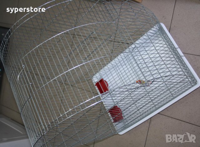 Клетка за големи Папагали, Птици, Супер голяма XXXL2 с объл покрив тънка тел малки отвори 1см - Жако, снимка 12 - За птици - 34543754