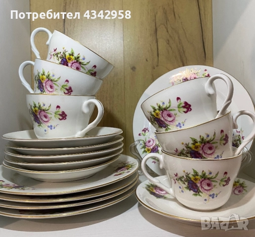 MF Design. Germany.Порцеланов комплект с цветя., снимка 6 - Сервизи - 52266732