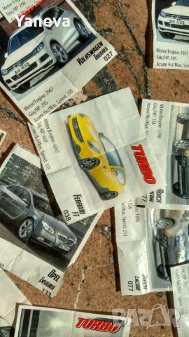 Turbo vintage картинки от дъвки на автомобили . 84 бр. , снимка 3 - Колекции - 42141837