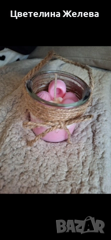 Свещ от соев восък , снимка 4 - Статуетки - 53293921