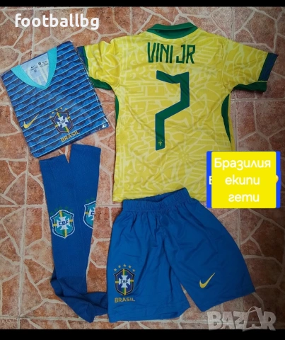 Бразилия 💛⚽️детско юношеска футболни екипи NEYMAR JR 10 VINI.JR 7, снимка 6 - Футбол - 45384322