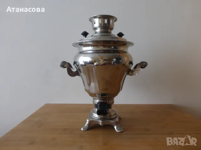 Руски електрически самовар с кабел, снимка 3 - Антикварни и старинни предмети - 48722780