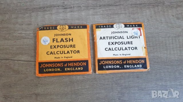 Два стари фотографски калкулатора Johnson, снимка 2 - Антикварни и старинни предмети - 42507725
