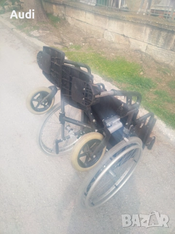 Сгъваема инвалидна рингова количка със степенки Марка: Eclip Ширина на седалката 46см Дълбочина 45см, снимка 7 - Инвалидни колички - 53721355